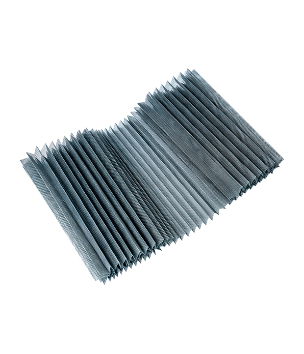 Malla plegada de poliéster