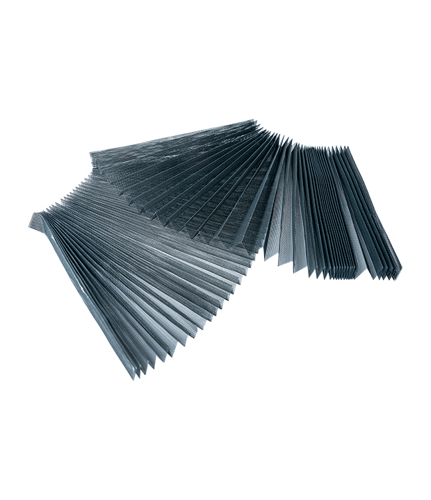 Malla plegada de poliéster