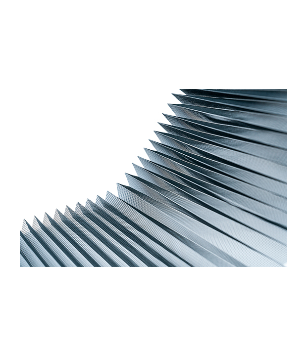 Malla plegada de poliéster